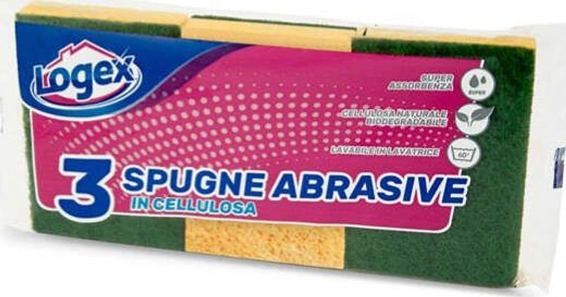 Spugna biuso - giallo-verde - Logex Professional - conf. 3 pezzi Casa e cucina/Detergenti e prodotti per la pulizia/Strumenti di pulizia/Panni per pulizia Eurocartuccia - Pavullo, Commerciovirtuoso.it