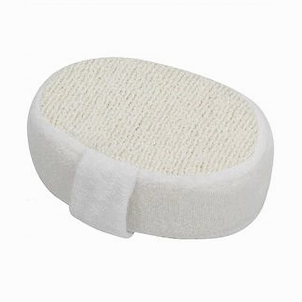 SPUGNA DOCCIA BAGNO ESFOLIANTE SCRUB PELLE CORPO OVALE CON FASCIA BIANCA 79654 in Spugne Trade Shop italia - Napoli, commercioVirtuoso.it