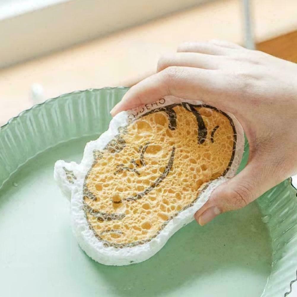 SPUGNA MAGICA ECOLOGICA IN PASATA DI LEGNO PULIZIA BAGNO CUCINA A FORMA ANIMALI