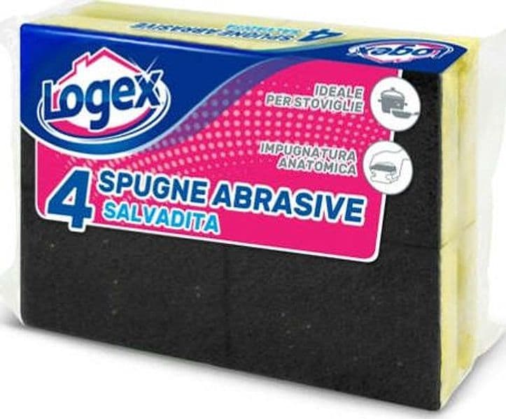 Spugnabella - con impugnatura salvaunghie - giallo-verde - Logex Professional - conf. 4 pezzi Casa e cucina/Detergenti e prodotti per la pulizia/Strumenti di pulizia/Panni per pulizia Eurocartuccia - Pavullo, Commerciovirtuoso.it