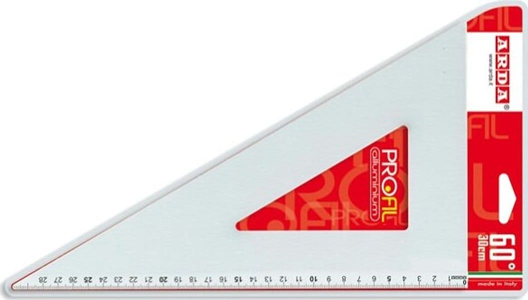 Squadra linea Profil - alluminio - 60gradi - 30cm - Arda Cancelleria e prodotti per ufficio/Scuola e materiale didattico/Materiale scolastico/Righelli e squadre Eurocartuccia - Pavullo, Commerciovirtuoso.it