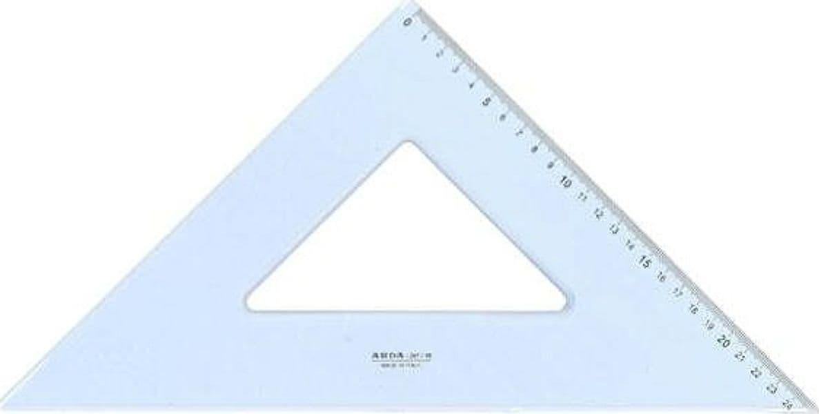 Squadra Uni - 45gradi - 35cm - Arda Cancelleria e prodotti per ufficio/Scuola e materiale didattico/Materiale scolastico/Righelli e squadre Eurocartuccia - Pavullo, Commerciovirtuoso.it