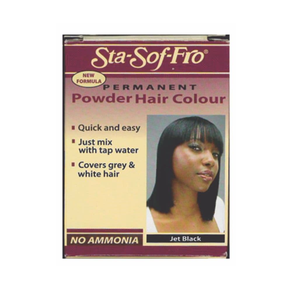 STA-SOF-FRO PERMANENT POWDER HAIR COLOUR NO AMMONIA JET BLACK 6G PER CAPELLI in Colore permanente Agbon - Martinsicuro, commercioVirtuoso.it