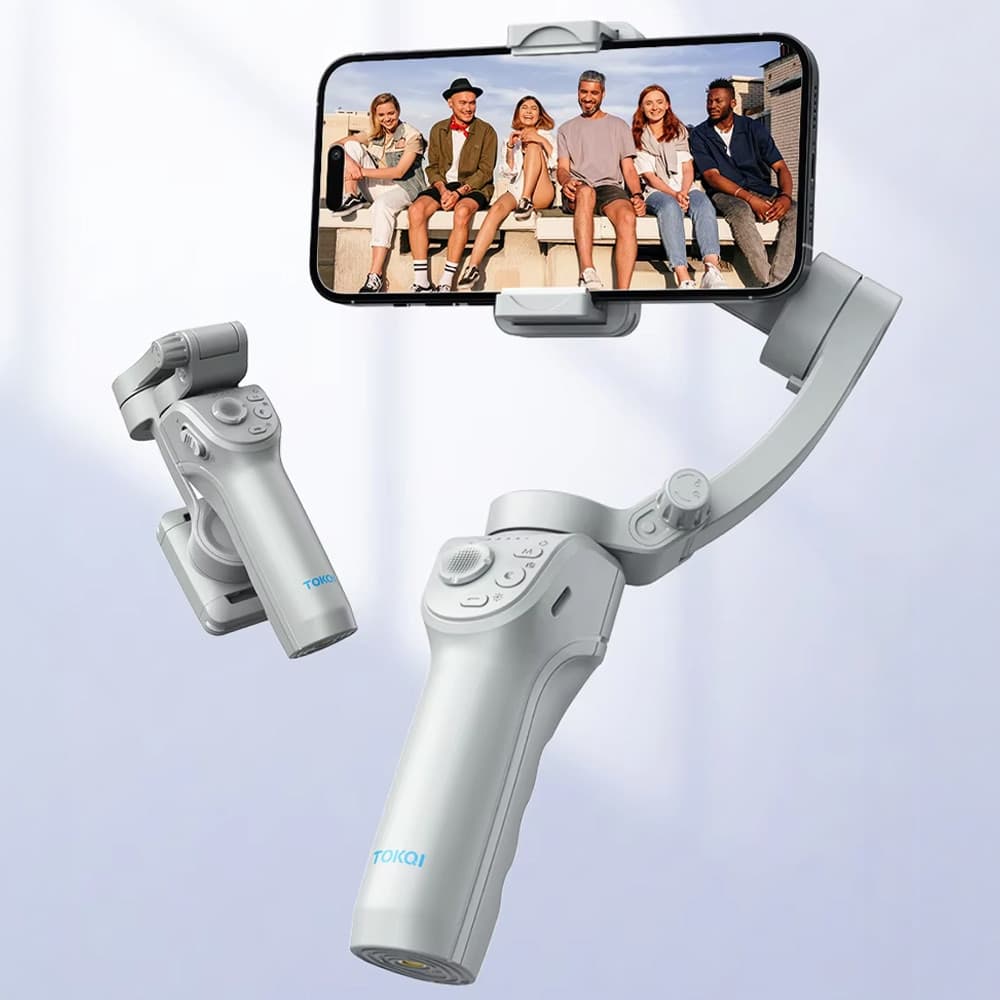 STABILIZZATORE VIDEO SMARTPHONE CELLULARE GIMBAL A 3 ASSI CON LUCE BLUETOOTH APP in Gimbal e stabilizzatori portatili Trade Shop italia - Napoli, commercioVirtuoso.it