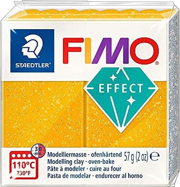 STAEDTLER---FIMO-EFFECT---PASTA-MODELLABILE-SINTETICA-57gr---COLORE-ORO-GLITTERATO