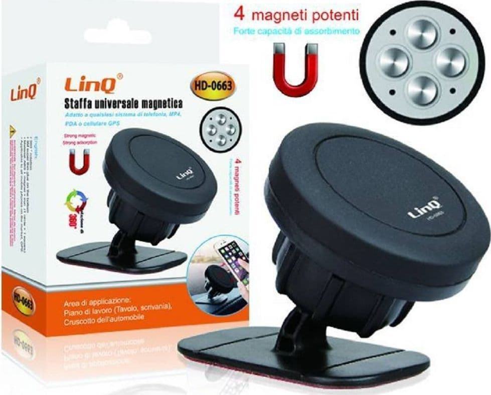 Staffa Universale Magnetica Supporto Smartphone Gps Cruscotto Auto Tavolo Hd-0663 Elettronica/Elettronica per veicoli/Accessori/Accessori per cellulari/Alloggiamenti Trade Shop italia - Napoli, Commerciovirtuoso.it