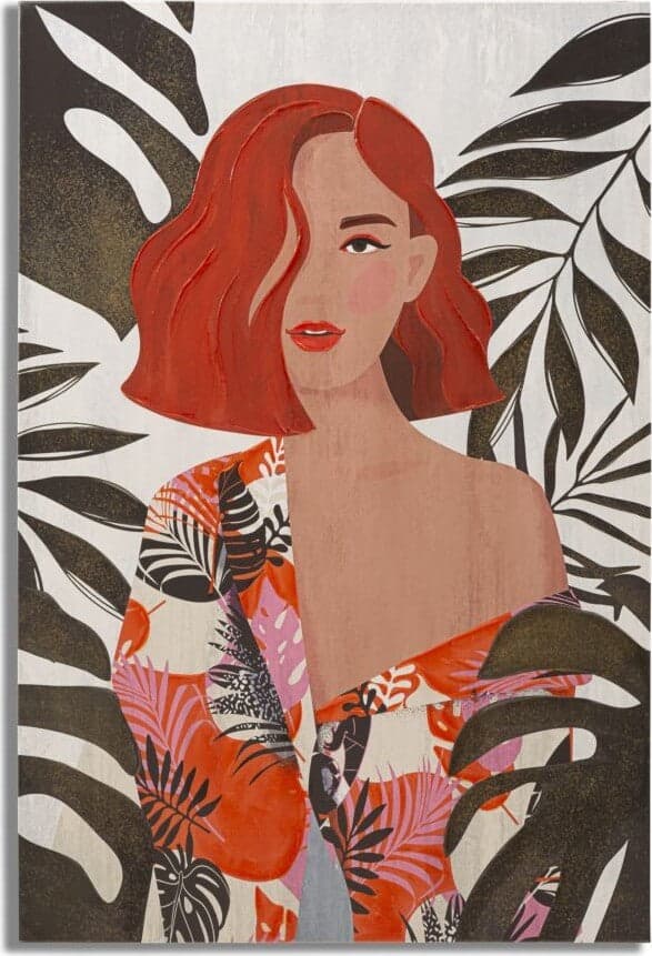 Stampa-Dipinto-Lady-Jungle--A--80X2,8X120