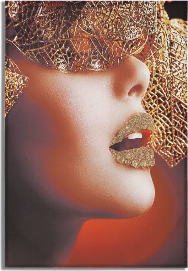 Stampa Su Tela Lady Face W/Leafn Cm 80X3,8X120 Casa e cucina/Decorazioni per interni/Arte/Poster e stampe Led Mall Home - Napoli, Commerciovirtuoso.it