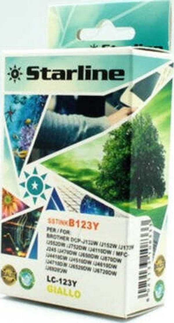 Starline - Cartuccia ink - per Brother - Giallo - LC123Y - 10ml Elettronica/Informatica/Stampanti e accessori/Accessori per stampanti a inchiostro e laser/Cartucce d'inchiostro Eurocartuccia - Pavullo, Commerciovirtuoso.it