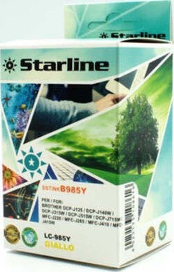 Starline - Cartuccia ink - per Brother - Giallo - LC985Y - 15ml Elettronica/Informatica/Stampanti e accessori/Accessori per stampanti a inchiostro e laser/Cartucce d'inchiostro Eurocartuccia - Pavullo, Commerciovirtuoso.it