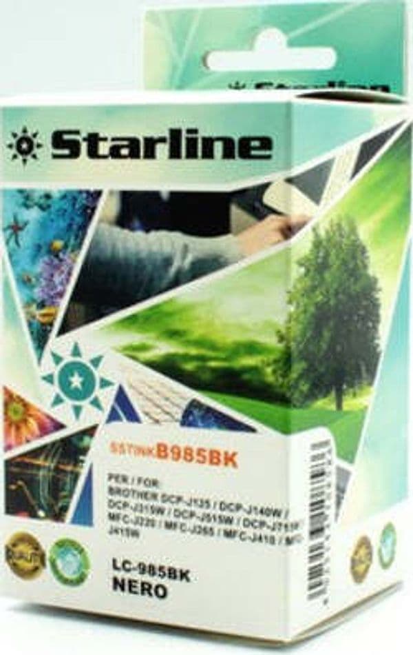 Starline - Cartuccia ink - per Brother - Nero - LC985BK - 15ml Elettronica/Informatica/Stampanti e accessori/Accessori per stampanti a inchiostro e laser/Cartucce d'inchiostro Eurocartuccia - Pavullo, Commerciovirtuoso.it