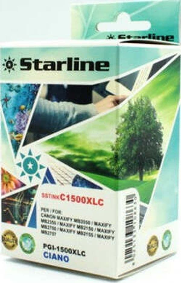 Starline - Cartuccia ink - per Canon - Ciano - PGI-1500XLC - 9193B001 - 11 5ml Elettronica/Informatica/Stampanti e accessori/Accessori per stampanti a inchiostro e laser/Cartucce d'inchiostro Eurocartuccia - Pavullo, Commerciovirtuoso.it