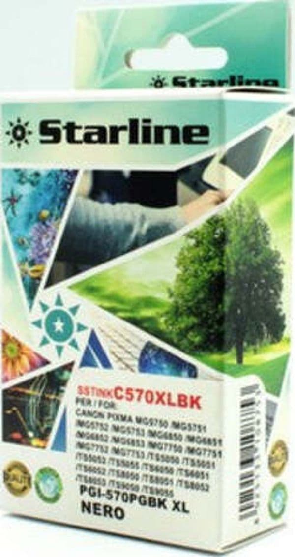 Starline - Cartuccia ink - per Canon - Nero - PGI570BK - 23 4ml Elettronica/Informatica/Stampanti e accessori/Accessori per stampanti a inchiostro e laser/Cartucce d'inchiostro Eurocartuccia - Pavullo, Commerciovirtuoso.it