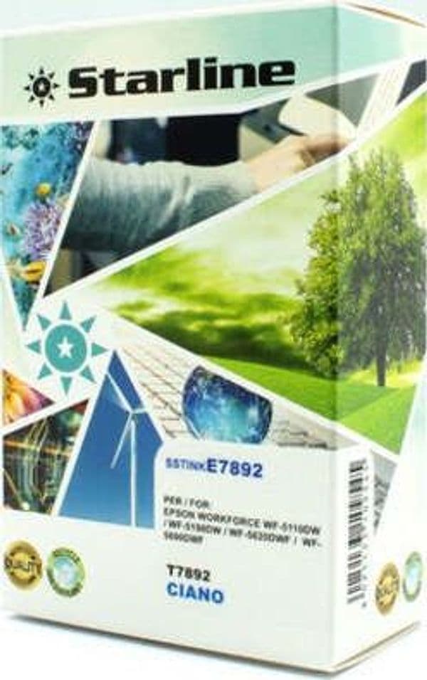 Starline - Cartuccia ink - per Epson - Ciano - T7892 - C13T789240 - 55ml Elettronica/Informatica/Stampanti e accessori/Accessori per stampanti a inchiostro e laser/Cartucce d'inchiostro Eurocartuccia - Pavullo, Commerciovirtuoso.it