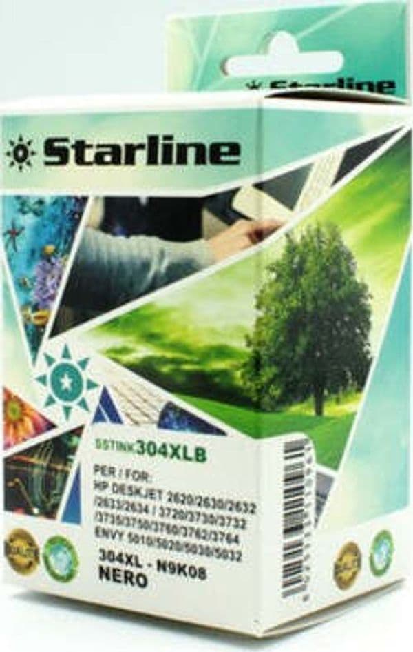 Starline - Cartuccia Ink - per Hp - Nero - 304XL - N9K08AE - 20 ml Elettronica/Informatica/Stampanti e accessori/Accessori per stampanti a inchiostro e laser/Cartucce d'inchiostro Eurocartuccia - Pavullo, Commerciovirtuoso.it