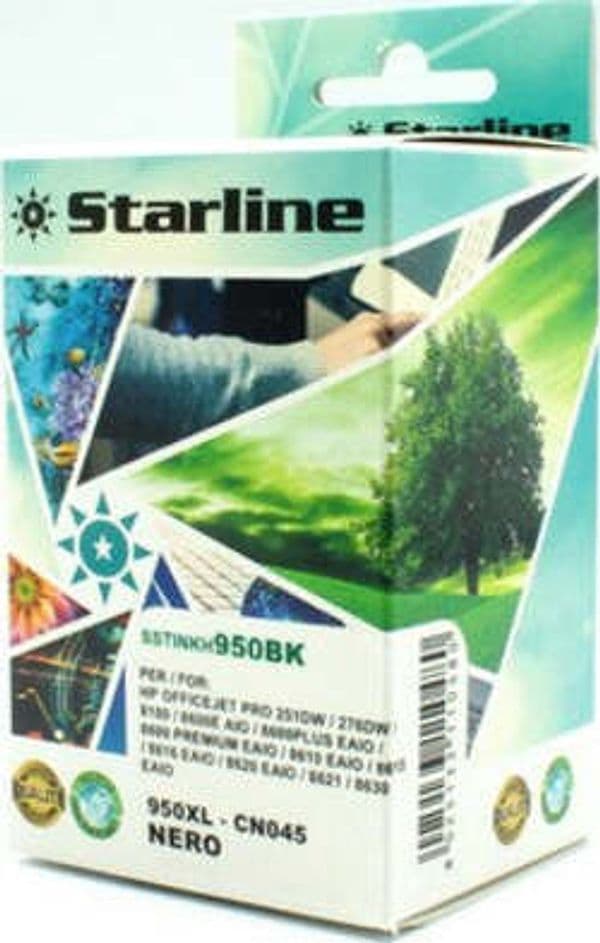 Starline - Cartuccia ink - per Hp - Nero - CN045AN - 950XL - 75ml Elettronica/Informatica/Stampanti e accessori/Accessori per stampanti a inchiostro e laser/Cartucce d'inchiostro Eurocartuccia - Pavullo, Commerciovirtuoso.it