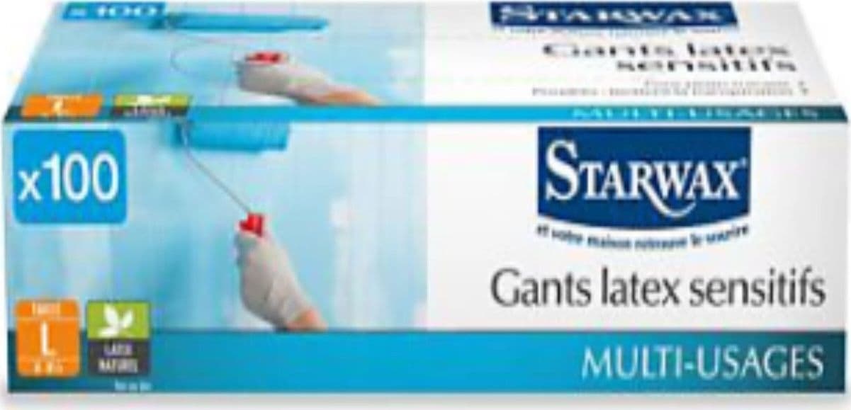 STARWAX---SCATOLA-DA-100-PEZZI---GUANTI-IN-LATTICE-SENSIBILI---TAGLIA-9-(L)