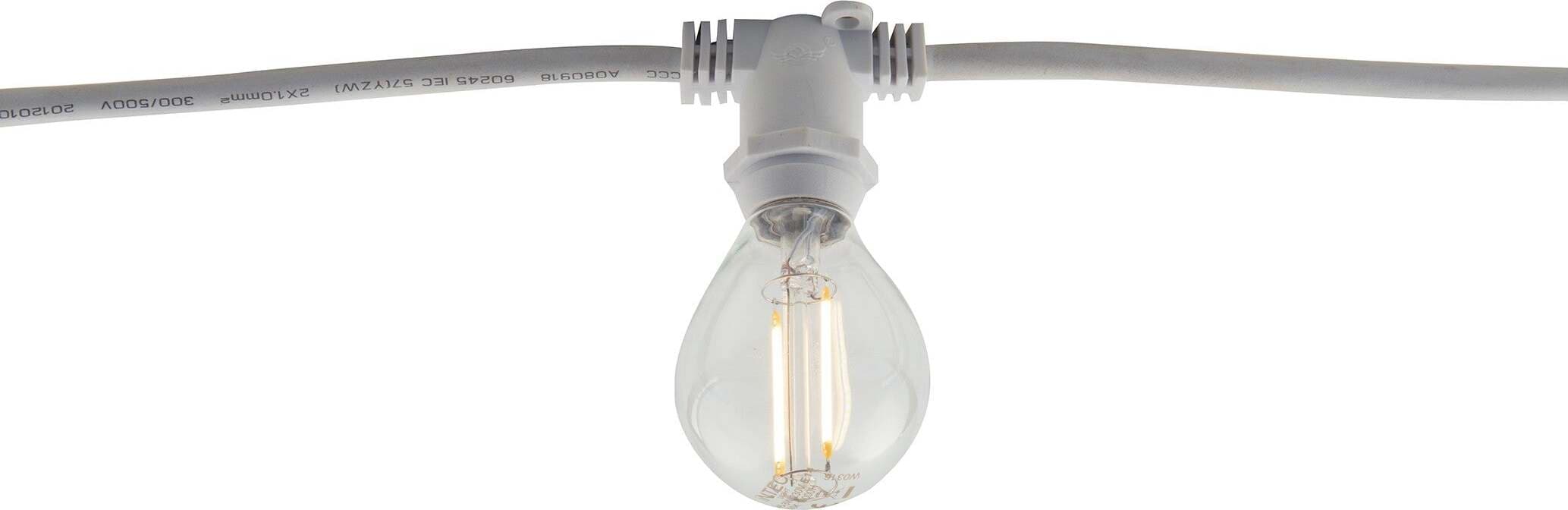 Stringa Elettrificata Picnic Bianca 10Xe27 Ip44 Con Spina Schuko 10Mt Illuminazione/Illuminazione per interni/Lampadari lampade a sospensione e plafoniere/Faretti da soffitto Led Mall Home - Napoli, Commerciovirtuoso.it