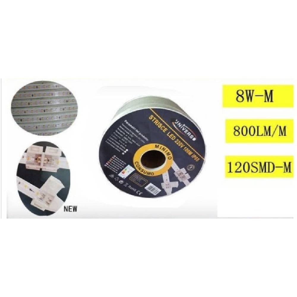 Strip-Led-2835-120d-9.5-Mm-100-Mt-220v-Luce-Calda-Fredda-Naturale-2835-Smd