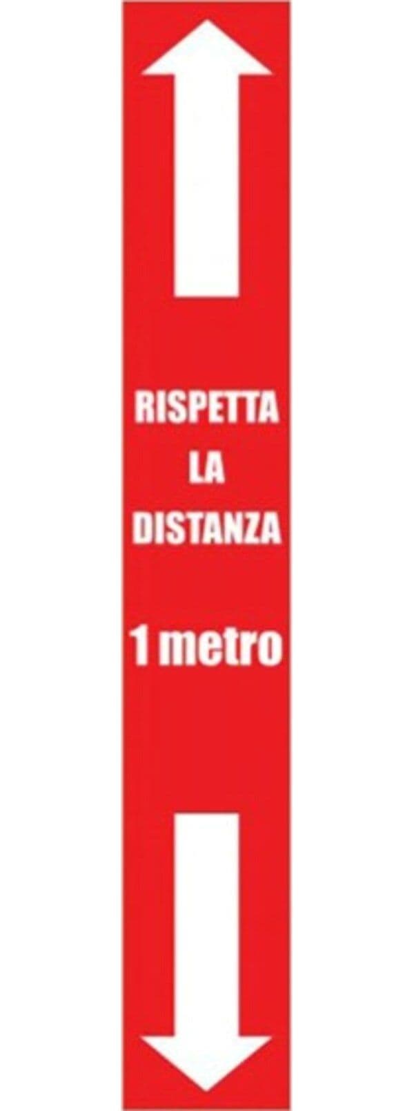Striscia adesiva da terra - ''Rispetta la distanza di 1 mt'' - 100x15 cm Fai da te/Sicurezza e protezione/Attrezzature per sicurezza sul lavoro/Segnaletica antinfortunistica Eurocartuccia - Pavullo, Commerciovirtuoso.it
