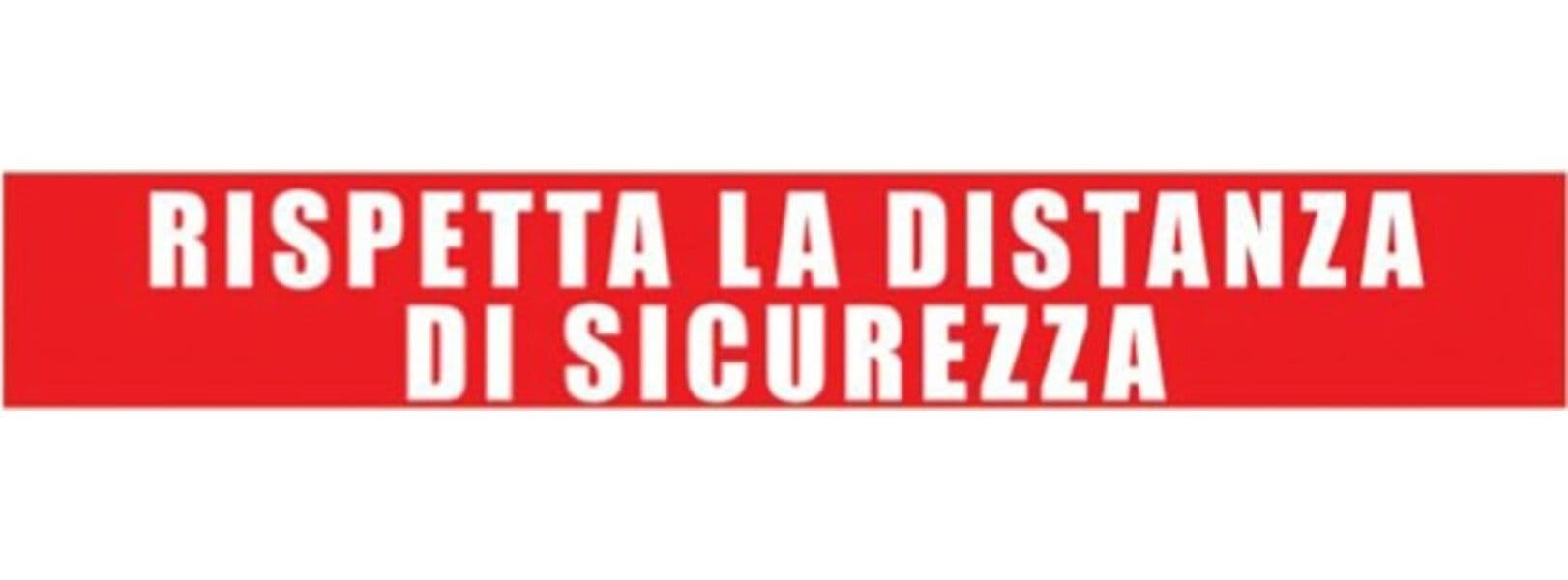 Striscia adesiva da terra - ''Rispetta la distanza di sicurezza'' - 100x15 cm Fai da te/Sicurezza e protezione/Attrezzature per sicurezza sul lavoro/Segnaletica antinfortunistica Eurocartuccia - Pavullo, Commerciovirtuoso.it