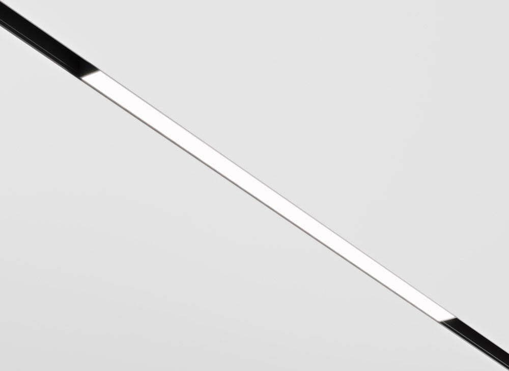 Striscia-Led-Per-Binario-Moderno-Basic-Alluminio-Nero-Luce-24W-Dimmerabile