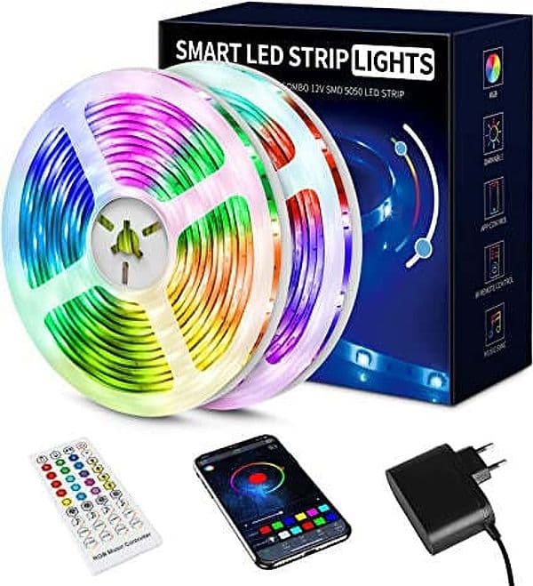 Striscia Led Smart 20 Metri Rgb Strisce Led Rgb Con App Bluetooth E Telecomando,strisce Led Sincronizzazione Musicale,la Adatto Per Interni ,feste E Per La Decorazioni Per La Casa Illuminazione/Illuminazione per interni/Illuminazione speciale/Catene luminose BBuy - Battipaglia, Commerciovirtuoso.it