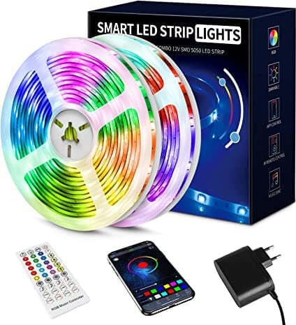 Striscia Led Smart 20 Metri Rgb Strisce Led Rgb Con App Bluetooth E Telecomando,strisce Led Sincronizzazione Musicale,la Adatto Per Interni ,feste E Per La Decorazioni Per La Casa Illuminazione/Illuminazione per interni/Illuminazione speciale/Catene luminose BBuy - Battipaglia, Commerciovirtuoso.it