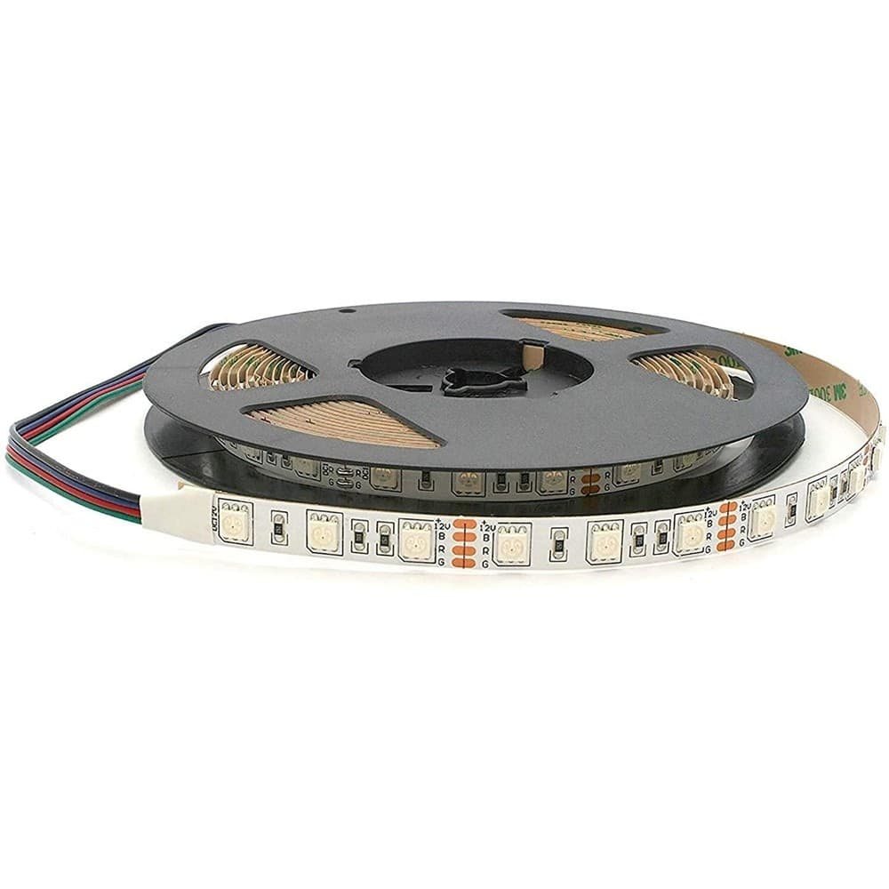 STRISCIA STRIP LED 5050 60LED/MT RGB 12V 7W/MT BOBINA 5 METRI IP20 5050-L-RGB in Nastri LED Trade Shop italia - Napoli, commercioVirtuoso.it