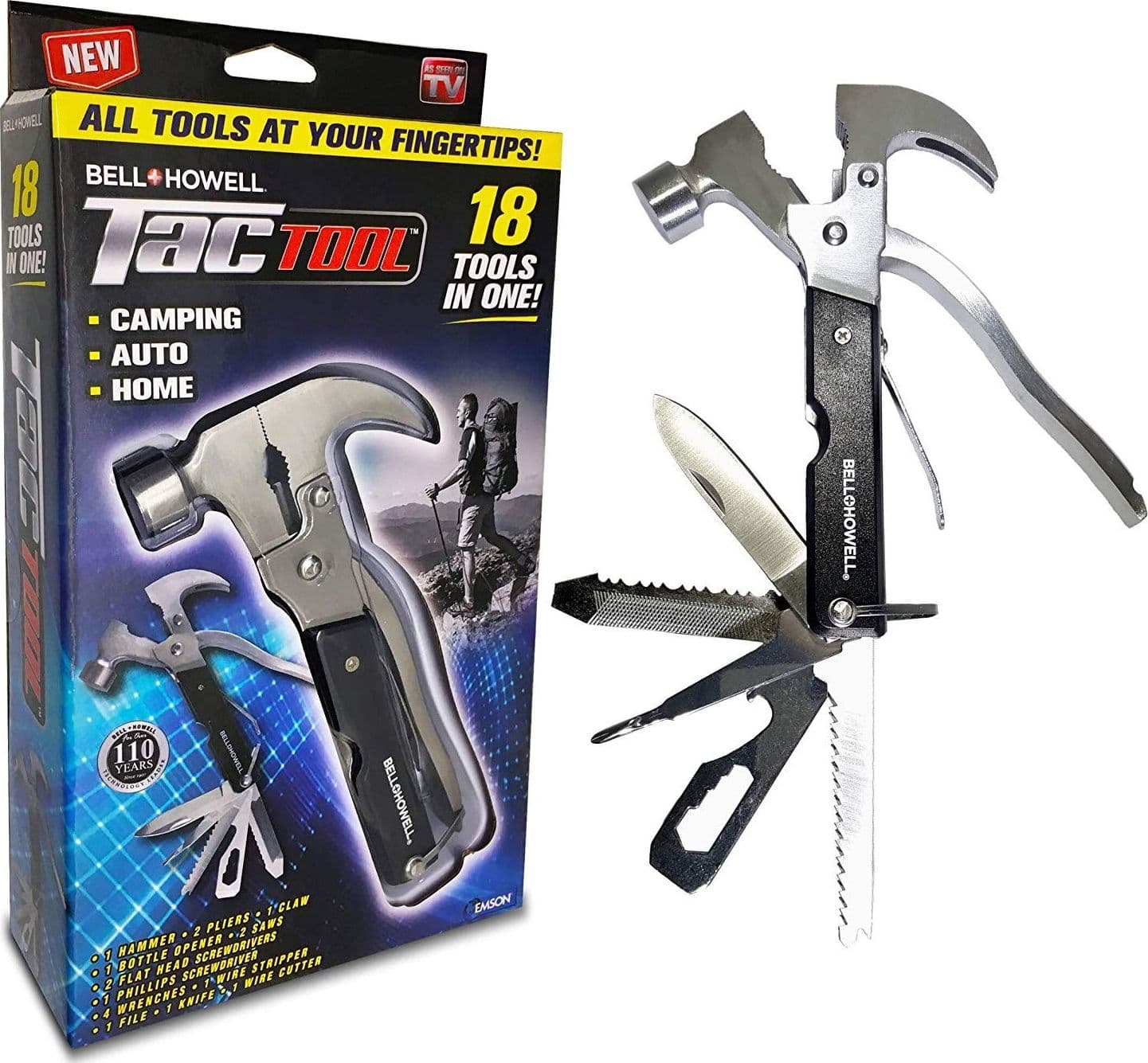 STRUMENTO MULTIUSO MULTIFUNZIONE 18 ATTREZZI IN 1 MARTELLO PINZA CACCIAVITE Fai da te/Utensili elettrici e a mano/Utensili a mano/Martelli e magli/Martelli a colpo morto Trade Shop italia - Napoli, Commerciovirtuoso.it