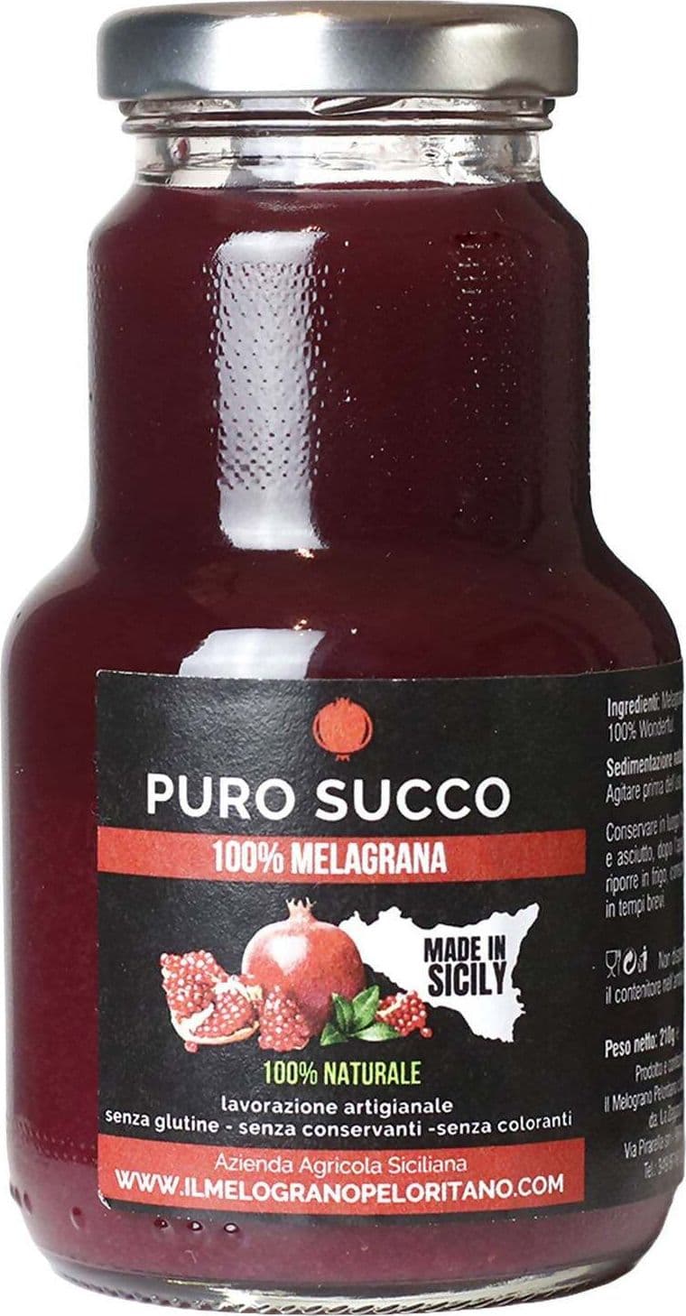 Succo di Melograno Siciliano Wonderful Spremuto a Freddo 100% Puro 12x 210ml Il Melograno Peloritano in Succhi di frutta Az. Agricola ’’Il Melograno Peloritano’’ - Monforte San Giorgio, commercioVirtuoso.it