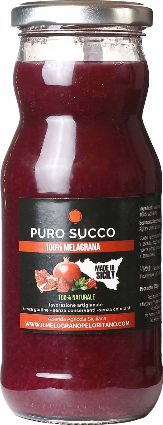 Succo di melograno Wonderful 100% Siciliano 6x 350 ml Prodotto Artigianalmente Il Melograno Peloritano in Succhi di frutta Az. Agricola ’’Il Melograno Peloritano’’ - Monforte San Giorgio, commercioVirtuoso.it