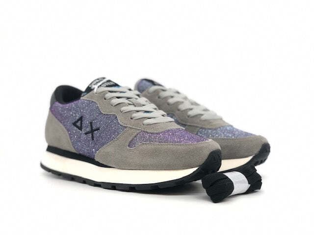 SUN68 Sneaker donna Ally Thin Glitter Grigio Medio in Sneaker casual Calzature Durello - Agna, commercioVirtuoso.it