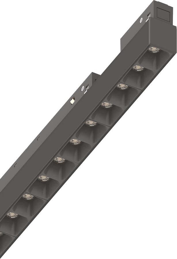 Supporto-Lineare-Binario-Ego-Alluminio-Nero-Led-13W-3000K-Dali-Luce-Calda