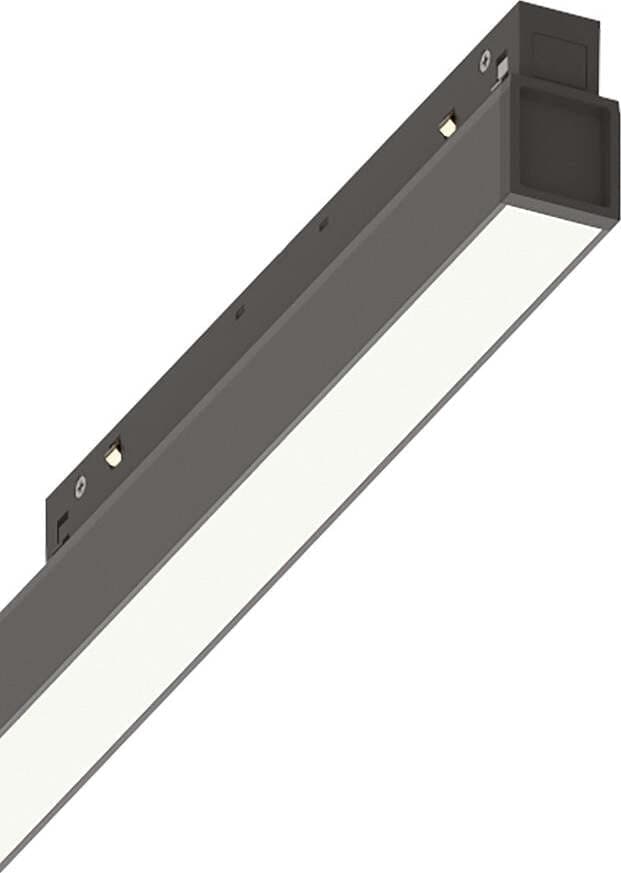 Supporto-Lineare-Binario-Ego-Wide-Alluminio-Nero-Led-13W-3000K-Luce-Calda-1-10V