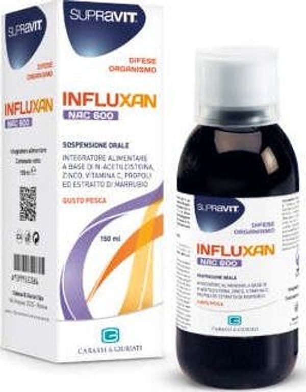 SUPRAVIT-INFLUXAN-NAC-600-SCIROPPO-integratore-alimentare-150-ml-Cabassi-e-Giuriati