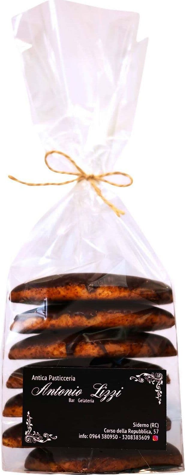 Susumelle Calabresi dolce Biscotto tipico Calabrese prodotto artigianale fatto a Mano ricoperto di glassa al cioccolato 500gr Antonio Lizzi in Con gocce di cioccolato Antica Pasticceria Antonio Lizzi - Siderno, commercioVirtuoso.it