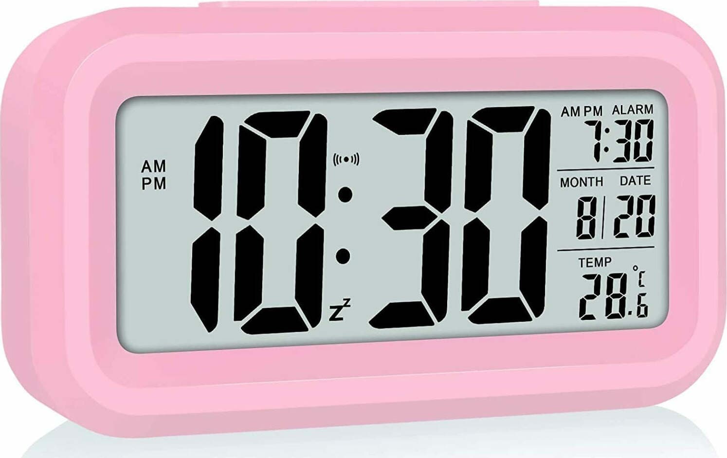 Sveglia Digitale Con Display Led a Batteria Smart Night Pink Sveglia per Comodino Rosa Multifunzione Casa e cucina/Decorazioni per interni/Orologi/Sveglie BBuy - Battipaglia, Commerciovirtuoso.it