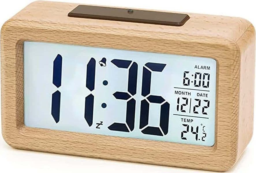 Sveglia Digitale Da Comodino In Legno Con Temperatura E Led Casa e cucina/Decorazioni per interni/Orologi/Sveglie BBuy - Battipaglia, Commerciovirtuoso.it