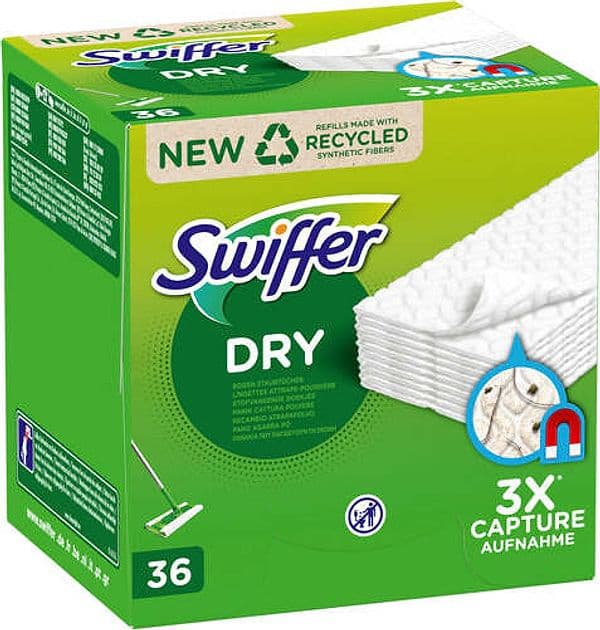 Swiffer Dry - scatola 36 panni ricarica usagetta Casa e cucina/Detergenti e prodotti per la pulizia/Strumenti di pulizia/Panni per pulizia Eurocartuccia - Pavullo, Commerciovirtuoso.it