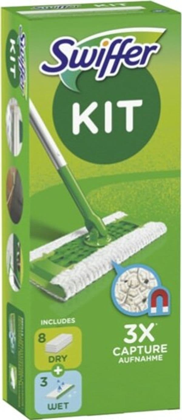 Swiffer Dry Starter Kit completo (8 panni + 3 panni wet) - Swiffer Casa e cucina/Detergenti e prodotti per la pulizia/Strumenti di pulizia/Panni per pulizia Eurocartuccia - Pavullo, Commerciovirtuoso.it