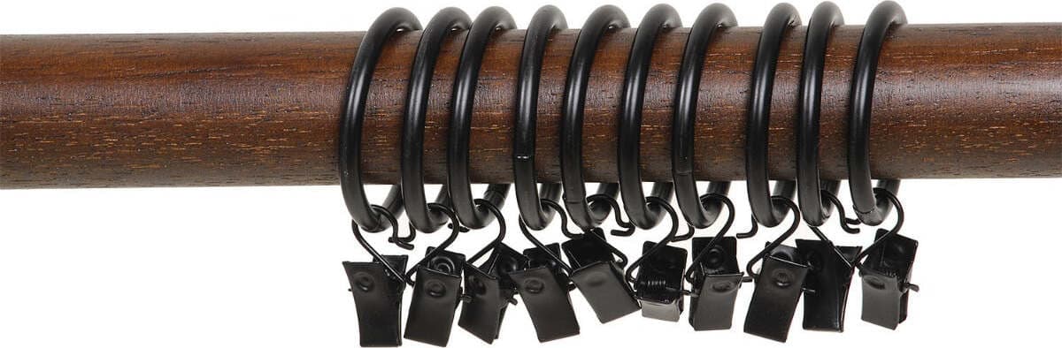 SWISH---10-ANELLI-CON-PINZETTA-IN-ACCIAIO-NERO-OPACO-20mm