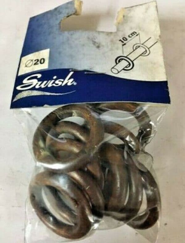 SWISH---10-ANELLI-PER-BASTONI-TENDE-D.20-IN-LEGNO-NOCE