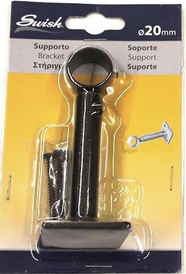 SWISH---SUPPORTO-CHIUSO-REGOLABILE-REGGITENDE-20mm-IN-ACCIAIO-NERO-ORO