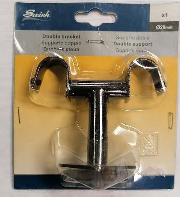 SWISH---SUPPORTO-DOPPIO-A-SOFFITTO-IN-ACCIAIO-FINITURA-NICKEL-BLACK-DIAM.-20mm