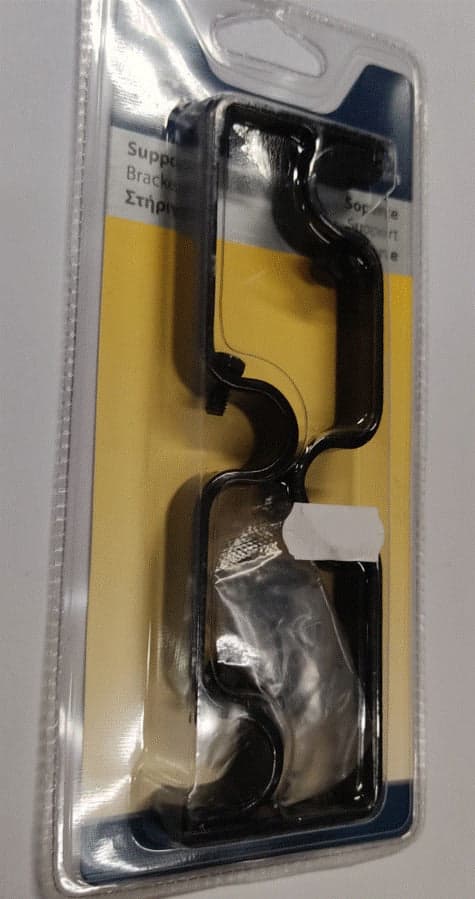 SWISH---SUPPORTO-DOPPIO-PER-TENDE-CON-FISSAGGIO-A-VITE-Ø16MM---COLORE-NERO-LACCATO