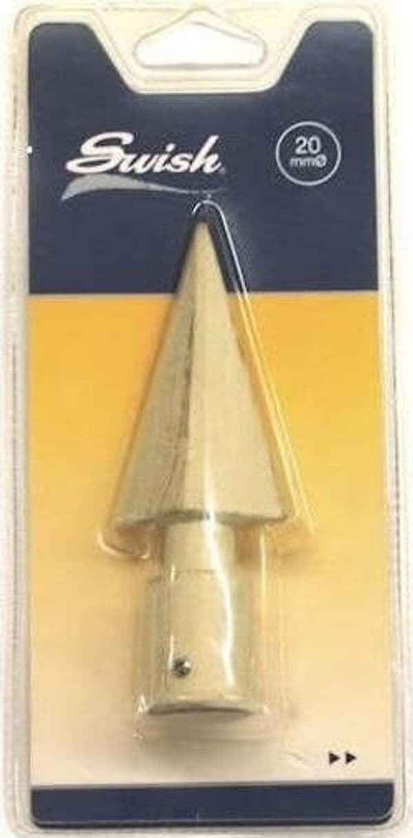 SWISH---TERMINALE/POMOLO-PER-BASTONI-TENDE-IN-ACCIAIO-AVORIO-PATINATO-FRECCIA-DIAMETRO-20-MM