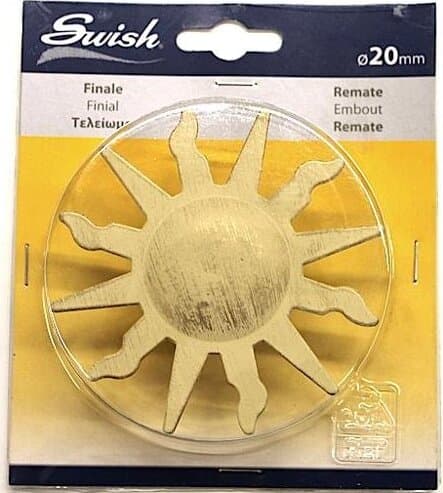 SWISH---TERMINALE/POMOLO-PER-BASTONI-TENDE-IN-ACCIAIO-AVORIO-PATINATO-SOLE-D.20-MM