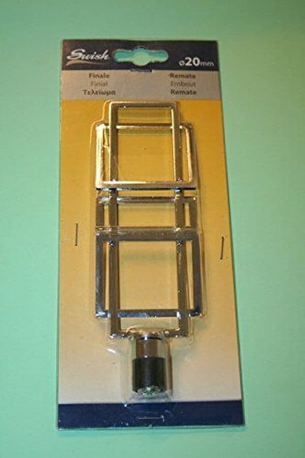 SWISH---TERMINALE/POMOLO-PER-BASTONI-TENDE-IN-ACCIAIO-CROMATO-GEO-D.20-MM