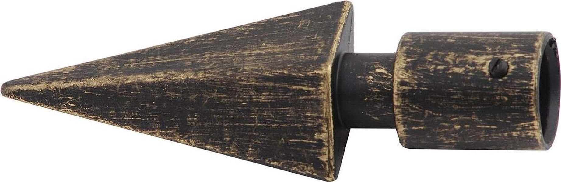 SWISH---TERMINALE/POMOLO-PER-BASTONI-TENDE-IN-ACCIAIO-NERO/ORO-FRECCIA-D.20-MM